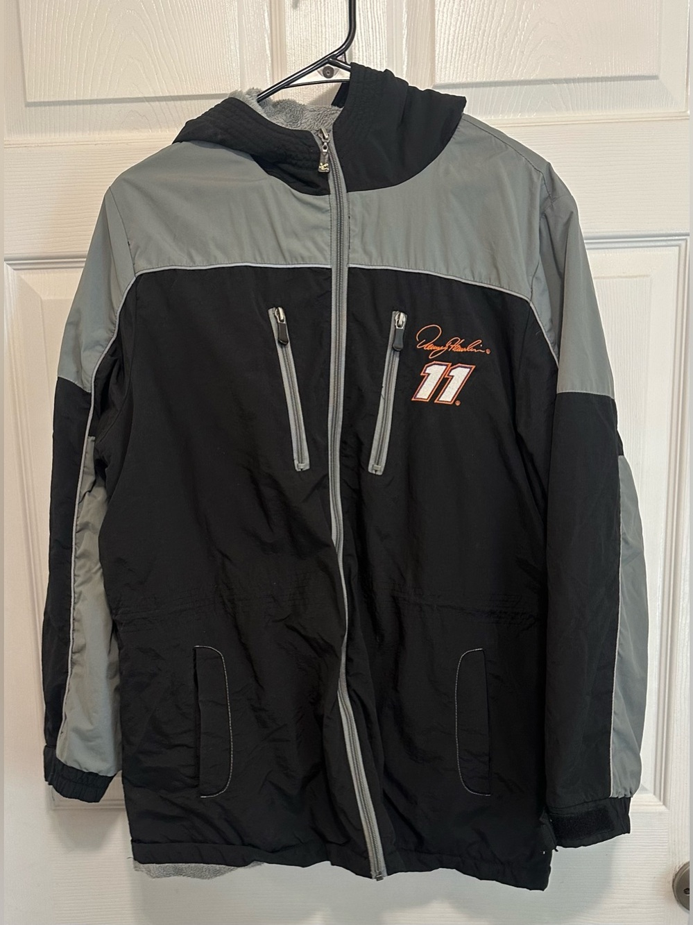 Chase Authentics Black and Gray NASCAR Logo Jacket Label